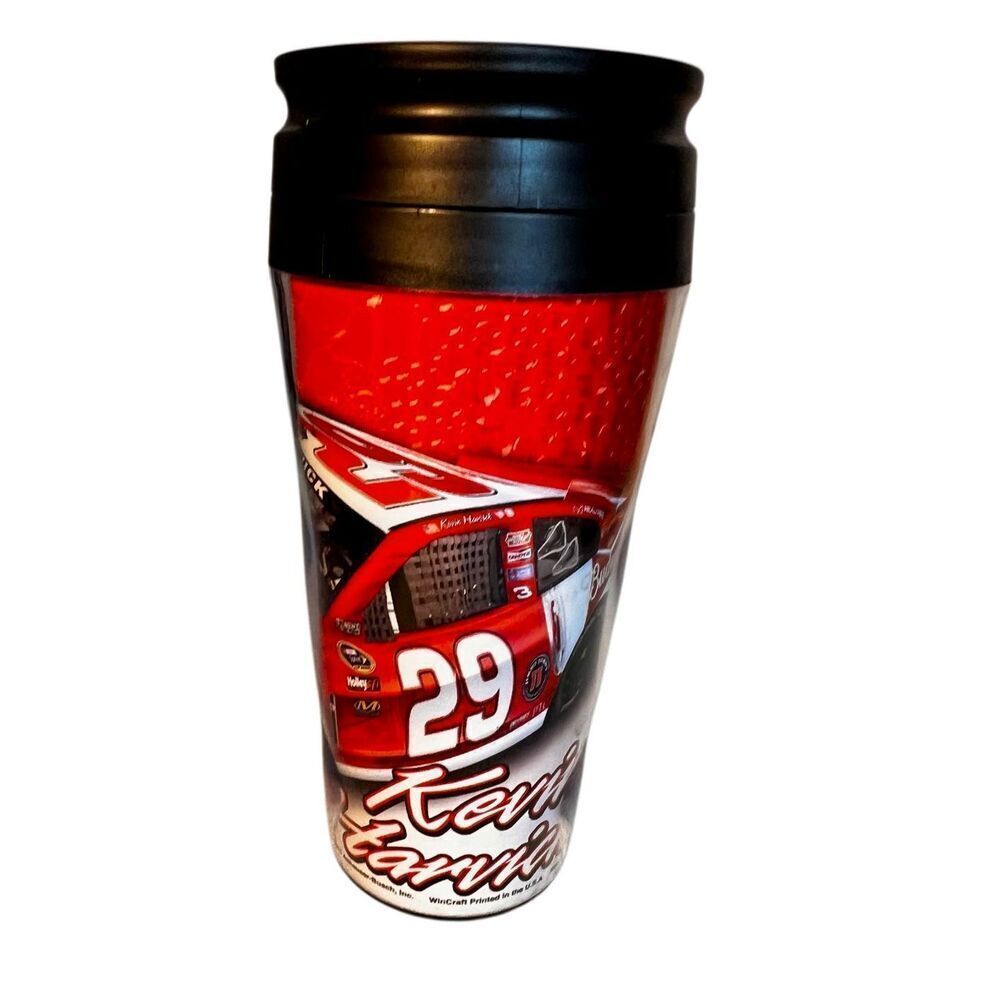 Vintage NASCAR #29 Kevin Harvick Budweiser Travel Mug New Old Stock